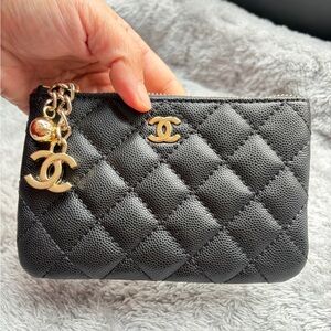 Chanel Black Quilted Coin Purse